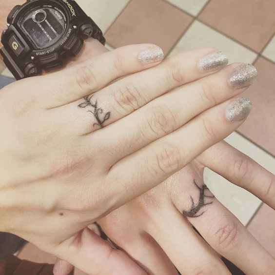Couples ring tattoos By Patricia Quinlan ‼️‼️NO DMs PLEASE Text 6617723243  for all inquiries!!‼️‼️ #tattoos #bakersfieldtattoos… | Instagram