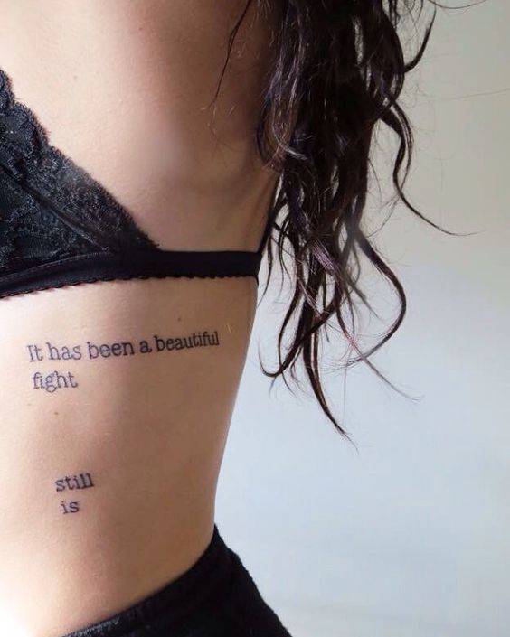 Women Rib Tattoo Quotes Small QuotesGram