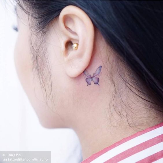 35 Cute Behind the Ear Tattoos
